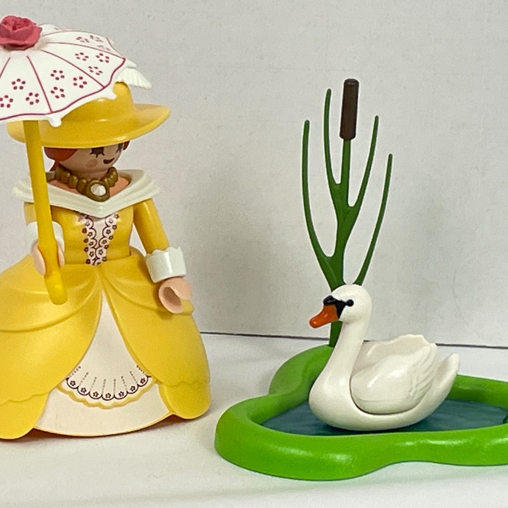 Playmobil Victorian lady at swan pond